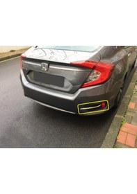 Resim Honda Cıvıc 2016-2018 Krom Arka Sis Farı Çerçevesi Aksesuarı 2 P. 