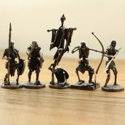 Resim 1 adet Retro Metal İskelet Legion Figürü, Koleksiyonluk Kafatası Askeri Model, Çok Yönlü İç ve Dış Mekan Dekoru, Elektrik Gerektirmez 