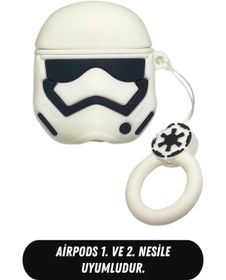 Resim DGK 1/2. Nesil Uyumlu Koruyucu Bluetooth Kulaklık Kılıfı Starwars Figürlü 