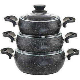 Resim 6 Parça Güveç Tencere Seti Bakalit Saplı 