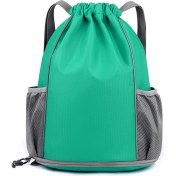 Resim Alien Outdoor Sports Halın Erkek Kadın Açık Hava Bağcıklı Sırt Çantası Su Geçirmez Naylon Omuz Çantası Yansıtıcı Şeritli-Zümrüt (Yurt Dışından) 