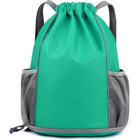 Resim Alien Outdoor Sports Halın Erkek Kadın Açık Hava Bağcıklı Sırt Çantası Su Geçirmez Naylon Omuz Çantası Yansıtıcı Şeritli-Zümrüt (Yurt Dışından) 