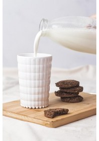 Resim Allegra Beyaz Akrilik Bardak 400 Ml Su, Meşrubat Ve Kahve Yanı Sunumlar İçin Cam Değildir Kırılmaya Dayanıklı Tekli 