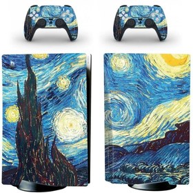 Resim Kt Grup Van Gogh Playstation 5 Standart Disk Edition Sticker Kaplama Seti 