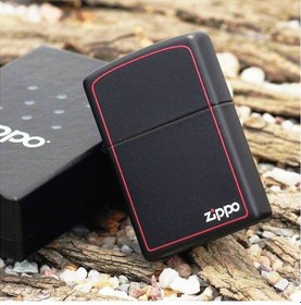 Resim Ehediye Zippo Çakmak Siyah Kırmızı Border Black Z-Border 218Zb-000056 