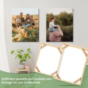 Resim 1 Takım DIY Ahşap Tuval Çerçevesi Seti, Yağlı Boya ve Poster Baskılar için Aksesuarlı, Duvar Sanatı Ev Dekoru Resim Çerçeve Kitleri, 30x40 40x50 50x70 cm Noel Hediyesi 