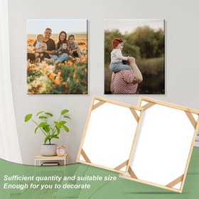 Resim 1 Takım DIY Ahşap Tuval Çerçevesi Seti, Yağlı Boya ve Poster Baskılar için Aksesuarlı, Duvar Sanatı Ev Dekoru Resim Çerçeve Kitleri, 30x40 40x50 50x70 cm Noel Hediyesi 