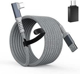 Resim DUOSI Oculus Quest 2 için bağlantı kablosu, 16FT USB 3.2 Gen 1 - Tip C Bağlantı Kablosu Quest 2 Aksesuarlarıyla Uyumlu, Oculus VR Kulaklık ve Oyun Bilgisayarı için Yüksek Hızlı Veri Aktarımı ve Hızlı 