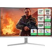 Resim Gamepower Vivid T50 27" 1500R Curved RGB Beyaz 200Hz 0.5 Ms FHD 2x2W Speaker VA Gaming Monitör 