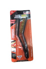 Resim REAL PLASTİK SAPLI 2'Lİ TEL FIRÇA SETİ 