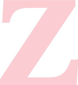 Resim Karton Harf Banner Pembe Z 