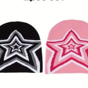 Resim 2'li Set "STAR" Hip Hop Beanie Kap Y2k Moda Soğuk Örgü Şapka Erkekler & Kadınlar için Dış Mekan Sıcak Termal Şapka Trend Giyim 
