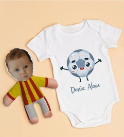Resim Bitmeyenkartus Bk Kids Kişiye Özel Fotoğraflı Bebek Yastık Ve Bebek Body Zıbın H (550905977) Çok Renkli 