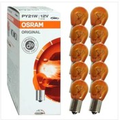 Resim Osram 7507 Py21W 93 Turuncu Sinyal Ampul 12V 21W 10 Adet Tek Duy 