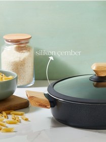 Resim Auris 26 Cm Basık Tencere Siyah 