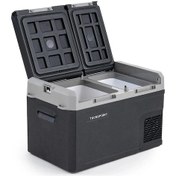 Resim Tecnopoint Çift Kapaklı 30 Litre Taşınabilir Araç Buzdolabı 12v/24v/220v Uyumlu 