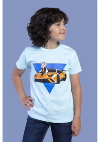 Resim Toontoy Kids Toontoy Erkek Çocuk Araba Baskılı Tişört Sarı 
