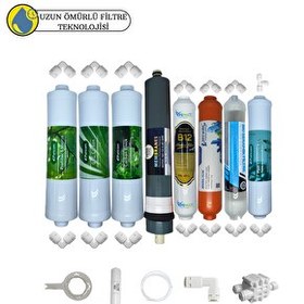 Resim Pemax Water Solutions Puricom Kapalı Kasa Su Arıtma cihazlar Sertifikalı 8 li B12Alkali-Detox-Platinium Mebran Mineral 