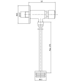 Resim Eca Zaman Ayarlı Aplike Pisuvar Musluğu Tek Su Girişli 102111146 Krom 