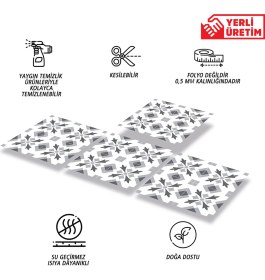 Resim Tink Kendinden Yapışkanlı Geometrik 032 Desenli Pvc Karo 30X30 cm (56 Adet) 5m2 