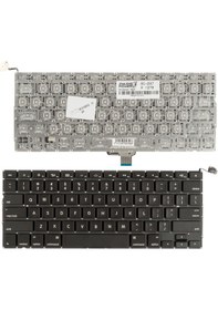 Resim Apple Uyumlu MacBook Pro 13 A1278 Klavye Siyah Ing Ingilizce - Küçük Enter 