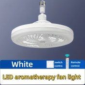 Resim Uzaktan Kumandalı 25.4Cm Soket Fan Işık - 50W Üç Hızlı Rüzgar, 3 Renk, 3000K-6500K Ayarlanabilir LED Işık Ampulü, Vida İle Tavan Fanı Yatak Odası, Mutfak, Depo, Dolap İçin - Beyaz, E26 Işık Soketi, Ayarlanabilir Renk Rüzgarı, Uzaktan Kumandalı Tavan Fanı | Modern Tavan Fanı | Ayarlanabilir Fan Hızı, Yatak Odası İçin Akıllı Tavan Fanı 