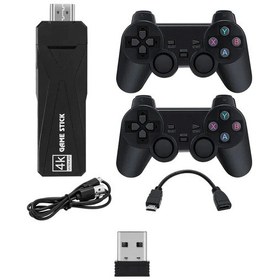 Resim 4k Android Tv Stick ve Retro Game Konsol 10000 Oyunlu 64 GB Siyah 