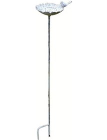 Resim Willowhaven Distressed White Dökme Demir Kuş Yemliği, Ayrılabilir Yem Ve Su Kabı, Bahçe İçin Yer Tipi 