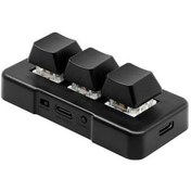 Resim Mk321-pro 3 Tuşlu Özelleştirilmiş Klavye Mekanik Mavi Anahtarlı Usb+2.4g+bt Bağlantılı Ofis Oyun Multimedya Siyah 