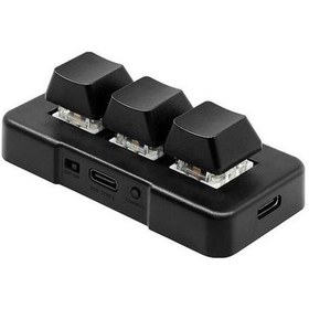 Resim Mk321-pro 3 Tuşlu Özelleştirilmiş Klavye Mekanik Mavi Anahtarlı Usb+2.4g+bt Bağlantılı Ofis Oyun Multimedya Siyah 