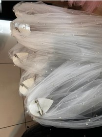 Resim bbays new trend Boncuklu Duvak,Kına Duvak Gelin Duvağı,gelinlik Aksesuarı Nikah ,incili Gelin Duvak 1,5 Mt Tokalı 