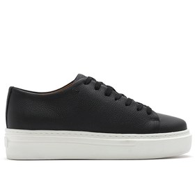 Resim Derimod Erkek Siyah Bağcıklı Kalın Tabanlı Deri Sneaker 25SFD6107FT 