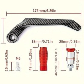 Resim Dream011 Karbon Fiber Kırmızı Evrensel Motosiklet Korumalığı, Yatay Anti-düşüş El Koruyucu 