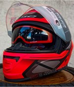 Resim LS2 Ff800 Storm Faster Mat Red Titanium Motorcu Kaskı 