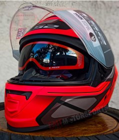 Resim LS2 Ff800 Storm Faster Mat Red Titanium Motorcu Kaskı 