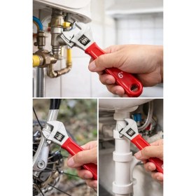 Resim DESIPHON 6 Inç Kurbağacık Anahtar Krom Kaplı Ayarlı Ingiliz Anahtarı – Dayanıklı Çelik El Aleti 