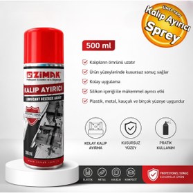 Resim zimak Kalıp Ayırıcı Sprey Silikon 500 ml 