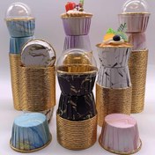 Resim 50 Adet Tek Kullanımlık Cupcake Kapları, Muffin Kalıbı Seti, Isıya Dayanıklı Parlak Kek Kalıpları, Kıvrık Kenarlı Pişirme Kapları, Düğün ve Doğum Günü Partileri İçin (Kapaksız/Kaplama) 