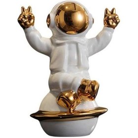 Resim Pazly Süs Suntek Şık Salon Porselen Modern Masa Kozmonot Için 12x10x16cm Er 