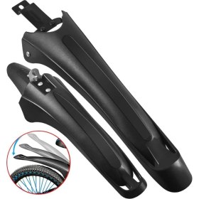 Resim Heugers Kuba S15 Uyumlu Elektrikli Bisiklet Çamurluk Seti - Ön Arka Plastik Mudguard 