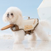 Resim Küçük Orta Büyük Köpekler için Ayarlanabilir Kurtarma Yeleği - Hızlı Kuruyan Poliester Yüzme Yeleği Ayı Desenli ve Reflektif Şeritlerle, Plaj Havuz Su Güvenliği için Güvenli Kapatma, Köpek Kurtarma Ceketi 