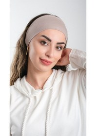 Resim Hürrem Bone Vizon Pratik Hazır Geçmeli Tesettür Bone Viskon Kumaş Sade 3007_1 Vizon 