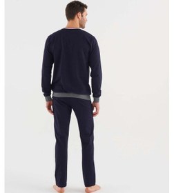 Resim U.S. Polo Assn. U.s Polo Assn 18616 Erkek Antrasit Melanj Pijama Takım 001 