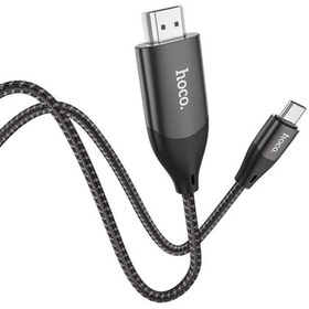 Resim Hoco UA16 Type-C to HDMI 4K 30 HZ Ses ve Görüntü Aktarma Kablosu 