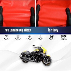 Resim Suzukı Vzr 1800 Intruder Motosiklet Brandası Su Geçirmez Branda Kırmızı Branda Motor Branda 