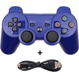 Resim Mavi-sony Ps3 Denetleyici Desteği Bluetooth Kablosuz Gamepad Play Station 3 Joystick Konsolu Forps3 Controle Pc İçin 