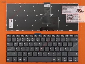 Resim Lenovo IdeaPad Yoga 520-14IKB ile Uyumlu Klavye Siyah Türkçe 