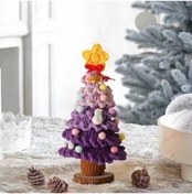 Resim Lijinxu Yapay Yılbaşı Ağacı Mor Hediye Örgü Oturma Odası Kış Ofis 6cmx21cm 