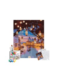 Resim Sayılarla Boyama Seti 40 X 50 Cm Tuval Şasesine Gerili Akşam Manzarası 