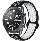 Resim Talazan Gear S3 22mm Krd-02 Uyumlu Kordon-siyah-beyaz 